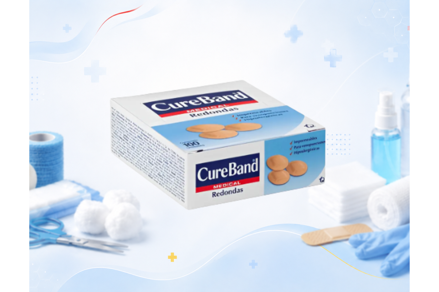 CUREBAND VENDITA ADHESIVA REDONDA C/100 PZAS JALOMA