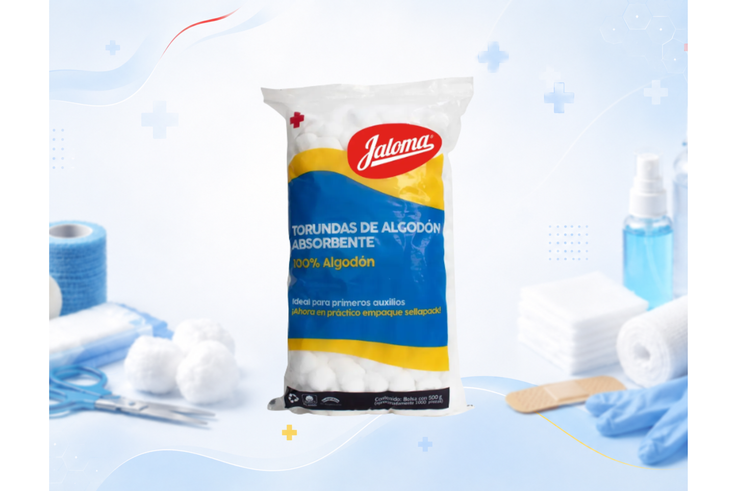 TORUNDA DE ALGODON 500GR 1000 BOLITAS JALOMA