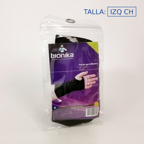 FERULA PARA MUÑECA EN LONA IZQUIERDO TALLA CHICA MH-231