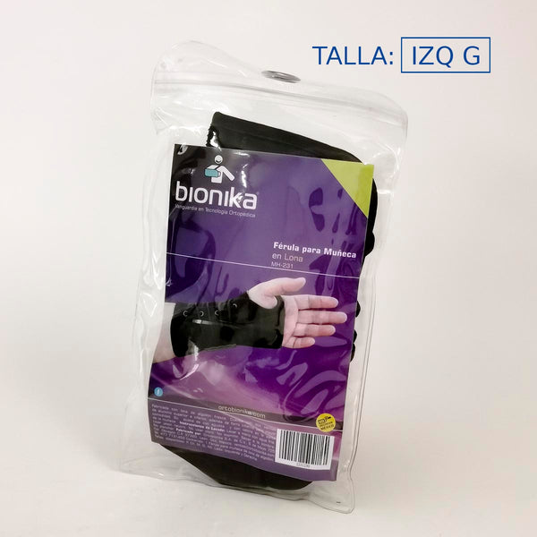 FERULA PARA MUÑECA EN LONA IZQUIERDO TALLA GRANDE MH-231
