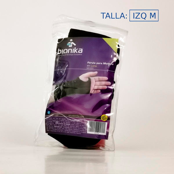FERULA PARA MUÑECA EN LONA IZQUIERDO TALLA MEDIANA MH-231