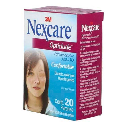OPTICLUDE PARCHE OCULAR PARA ADULTO CON 20