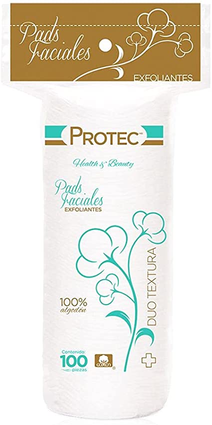 PADS FACIAL PROTEC DUO REDONDOS BOLSA CON 100