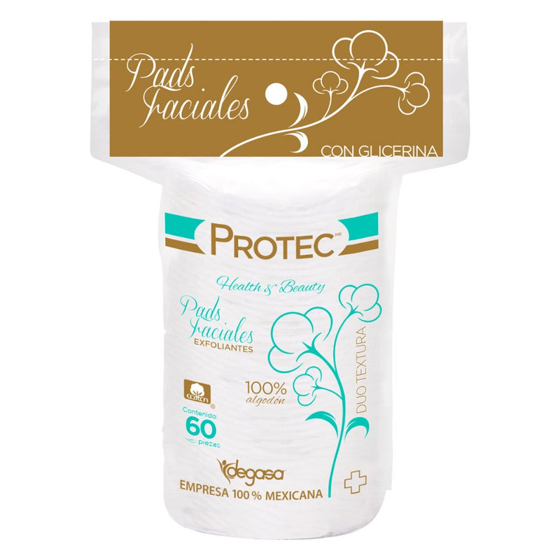 PADS FACIAL PROTEC DUO REDONDOS BOLSA CON 60