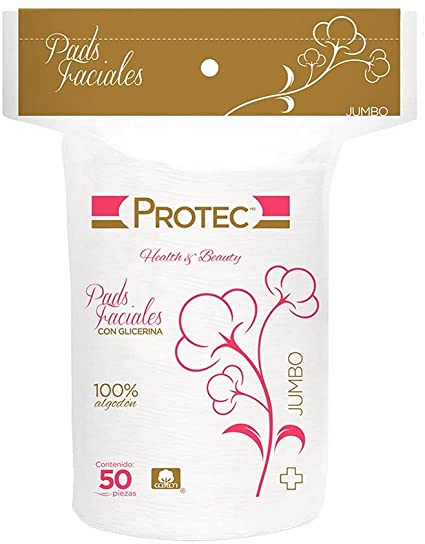 PADS FACIAL PROTEC JUMBO PROFESIONAL BOLSA CON 50