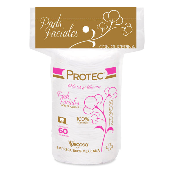 PADS FACIAL PROTEC REDONDOS BOLSA CON 60