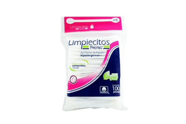 HISOPOS DE ALGODON PROTEC LIMPIECITOS BOLSA CON 100